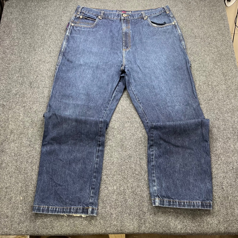 Phat Farm Y2K Baggy Streetwear Carpenter Blue Denim Relaxed Jeans OP101